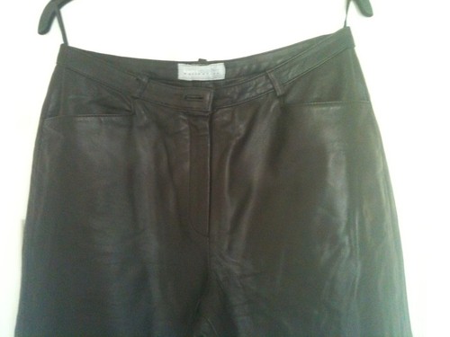 Pantalon femme cuir noir