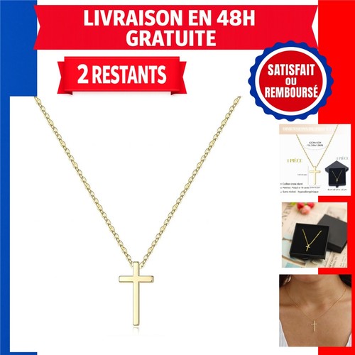 Collier croix femme - croix, carats