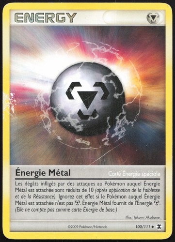Carte pokémon énergie métal - carte,