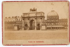 Carte CABINET photographie PHOTO Martinet PARIS, Place du carrousel Tuileries