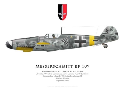 Print messerschmitt 109g - bf, 109g-6