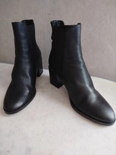 MINELLI  Bottines Boots à Talons Cuir Noir Taille 40 TBE