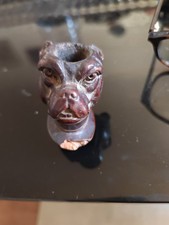 19eme pipe en bois sculptée tête de bouledogue forêt noire