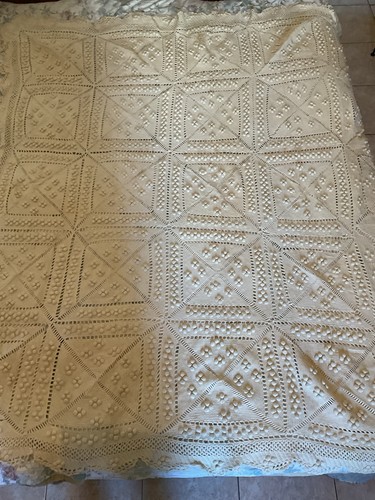 Ancien couvre lit coton - ancien,