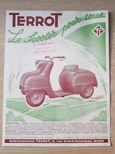catalogue publicitaire motocyclettes TERROT  350cm3 HCTL 500cm3 RGST SCOOTER