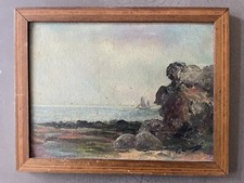 Tableau peinture ancienne marine fin XIXe début XXe