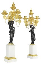 CANDELABRE Kaminuhr Empire