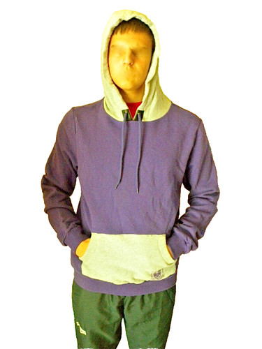 Sweat capuche violet - à,