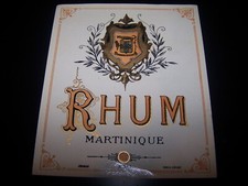 Rare Etiquette ancienne Rhum Vieux Martinique Jouneau Paris 544 Rum ron vernie