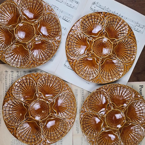 Lot assiettes huîtres - assiettes,