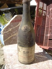 Ancienne Bouteille Bourgogne MACON reste environ 10/15cm de vin NOIROT CARRIERE