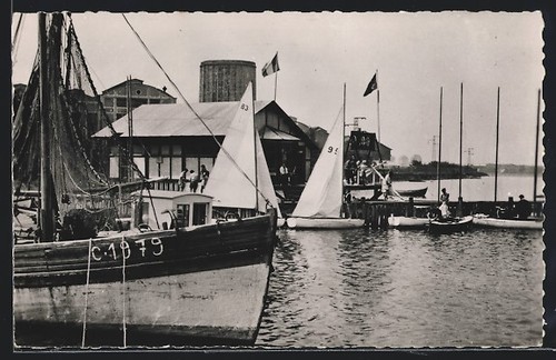 Cpa dives cabourg - dives-cabourg,, barque