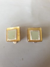 Ancienne Boucle D Oreille Clips Bijoux Couture Signé Skalli Paris