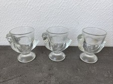 lot 3 coquetiers verre forme poule deco retro 