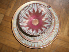 ENSEMBLE DE THE VINTAGE WINTERLING BAVARIA TASSE SOUS TASSE PETITE ASSIETTE ROSE