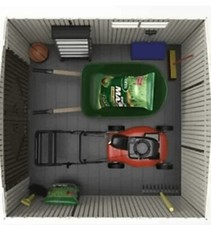 Abri de jardin Lifetime Landmark en résine coloris beige et marron ép.23 mm