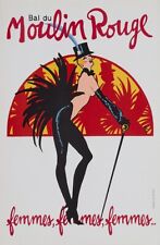 René Gruau, c. A.1983 - Bal Du Moulin Rouge, Femmes - Original Vintage Affiches