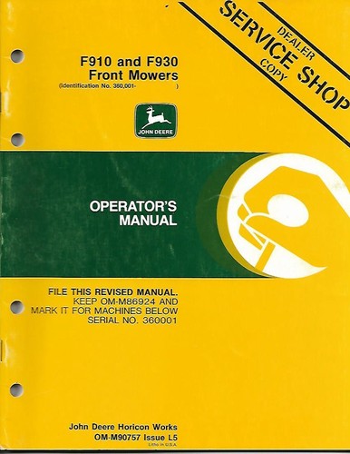 John deere f910 - deere, f930