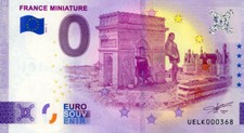 78 ELANCOURT France Miniature 3, Arc de Triomphe, 2022, Billet Euro Souvenir