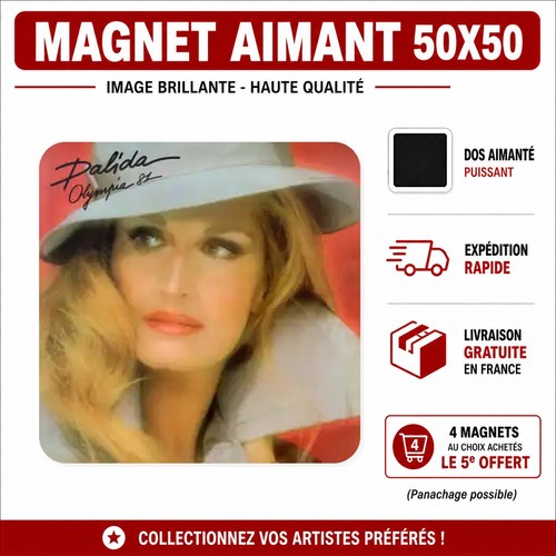 Magnet dalida 5x5 cm aimant - dalida,