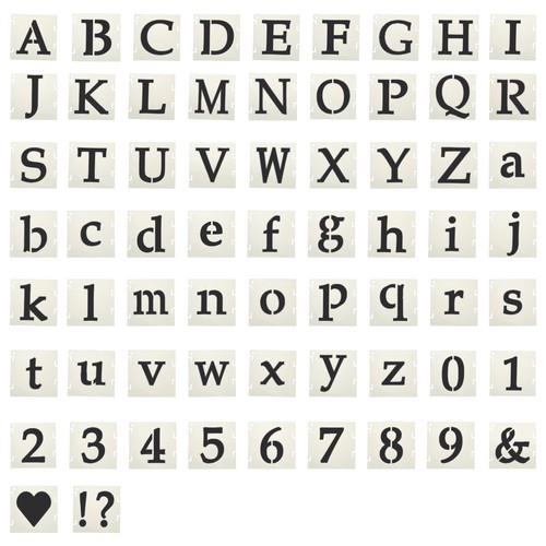 Pochoirs pour lettres - , 1,5"