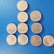 Lot de 10 Pièces ancienne Italienne de 100 Lire Stainless steel