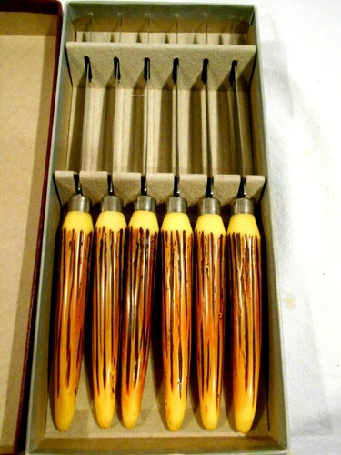Vintage set 6 sheffield - set-,