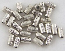 Lot de 40 PERLES tubes MOTIF