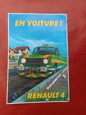 Ancien Autocollant Sticker : 4L EN VOITURE RENAULT 4 /  8x12 cm