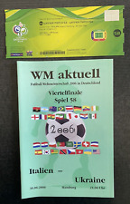 WM 2006 Billet VIP Et Programme Italie - Ukraine, 30.06.2006 Hambourg - Match 58