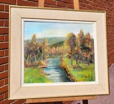 E . VIALA ?. Paysage Bord de