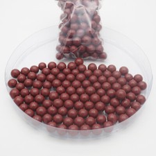 50 billes en terre  8 mm, rouge brique