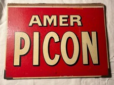 Porte Menu Cartonné Amer PICON Pub Vintage 35,5 X 26,5 cm