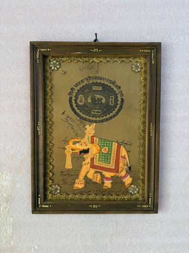 Tableau ancien éléphant - tableau,