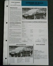 Fiche technique automobile carrosserie CITROEN C5 break depuis le 09 / 2004