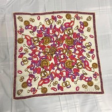 Foulard Céline rose blanc