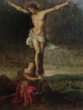 CHRIST CRUCIFIÉ AVEC SAINTE