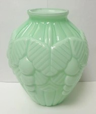 Ancien vase opaline - opaline, verte