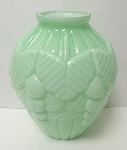 Ancien vase opaline verte - vase,