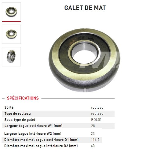 Clark galet roulement - roulement, mat