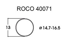 ROCO 10x bandages de roue Ø14.7 à 16.5 mm - HO - ROCO 40071