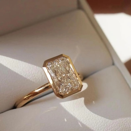 Bague diamant radiant - , carats