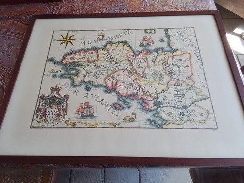 Lithographie carte duche de - lithographie,