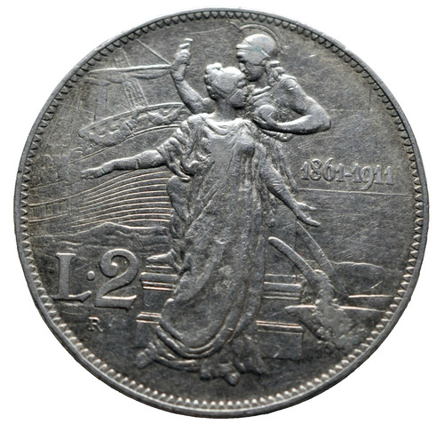 Lire 1911 argent roi - argent,