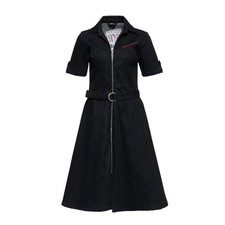 Robe Rétro En Denim Noir