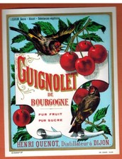 Etiquette de Vin - Liqueur - Guignolet de Bourgogne - H.Quenot-Dijon - Réf.n°396