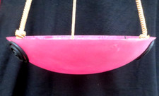 BELLE VASQUE de LUSTRE SUSPENSION - Pate de verre  moulée -FRANCE XX°