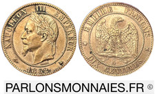 10 centimes Napoléon III 1862 A SUP