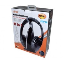 X Casque Stéréo Écouteurs sans Fil 11in1 Microphone Radio PC TV Mp3 Linq Kst-901