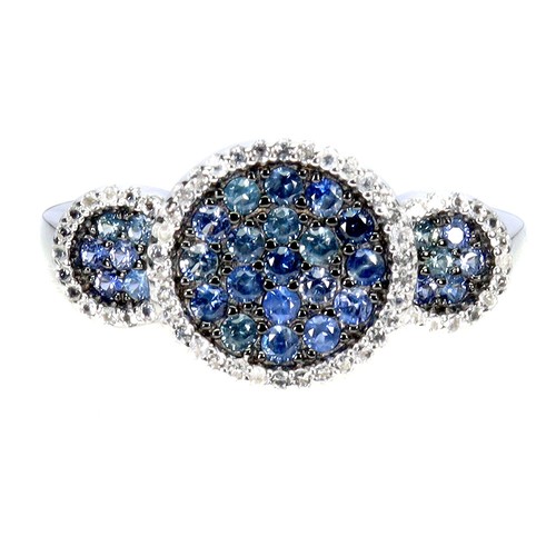925 bague argent saphir - bague,